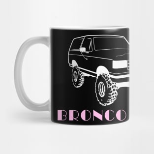 1987-1991 Bronco Girl White Pink Print Mug